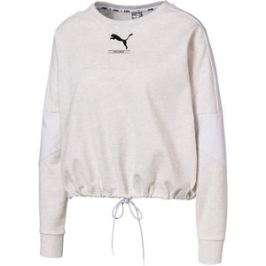 PUMA Nu Tility Crew Sweat Dames Sporttrui - Puma White Heather