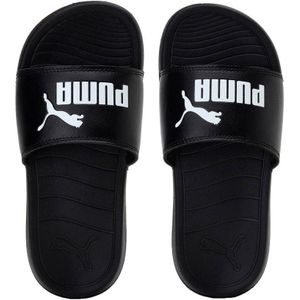 PUMA Unisex Popcat 20 Jr Zapatos de playa y piscina, Zwart Puma Black Puma White, 35.5 EU