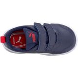 PUMA Courtflex V2 V Inf uniseks-baby Sneaker Low top, PEACOAT-HIGH RISK RED, 23 EU