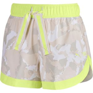 PUMA The First Mile Woven Short - Sunny Lime-Camo Prt - Dames Sportbroek
