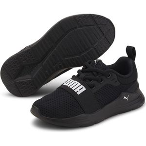 PUMA Wired Run Ps Hardloopschoenen voor kinderen, uniseks, zwart.