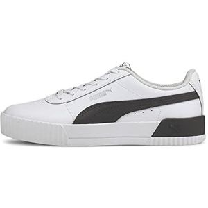 PUMA Carina L, grote sneakers, dames, wit (wit - zwart - zilver), 37,5 EUR