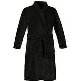JP 1880 JP 1880 - Heren - JP1880 badjas thuispak microvezel strikceintuur tot 8XL - Zwart - Maat 8XL