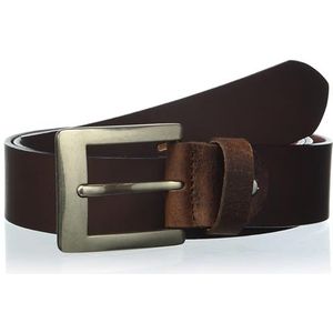 JP 1880 Heren grote maten grote maten Menswear L-8XL lederen riem, volledig rundleer, tot 170 cm, metalen gesp 705233, mahoniebruin, 100