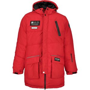 JP1880 Functionele jas  bloedrood / zwart / wit