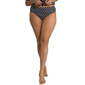 Ulla Popken Bikinislip voor dames, Punkte, Vorderfutter Bikini's, Zwarte schoonheid (Ersatzfarbe), 60 Plus