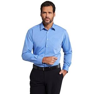 JP 1880 Heren grote maten grote maten Menswear L-8XL hemd, business, strijkvrij, Kentkraag, lange mouwen, Comfort Fit, tot 8XL 804890, lichtblauw, 5XL