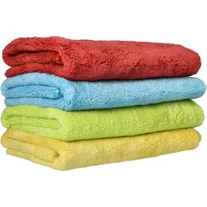 Nuke Guys - Microvezeldoeken - Groen - Rood - Blauw - Geel - 4 Stuks - 40 x 40cm