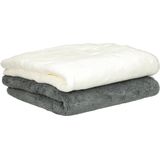 Nuke Guys - Towel Twins - Microvezel Wasdoeken - Grijs/Wit - Set van 2
