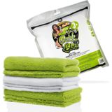 Quick'n'Gloss - Microvezeldoeken - Groen/Wit - 3 Stuks - 40 x 40 cm