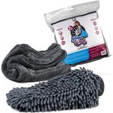 Nuke Guys - Shiny Wheels - Microvezel Set - Grijs - Voor Velgen en Motorfiets Onderhoud