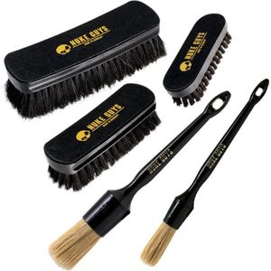 NUKE GUYS (leer) borstel en kwasten set - 3X borstels in 3 maten 2 x kwasten in twee maten.