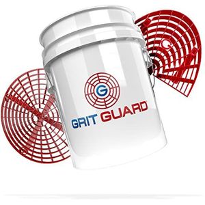 detailmate Gritguard Professionele wasemmerset | 5 liter US emmer ca. 20 liter Grit Guard vuilinzet + Grit Guard wasbord | Perfect voor handwas in de auto