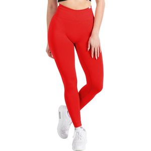 Smilodox - Leggings - Watermeloen Rood - 7/8 Lengte - High Waist - Skinny