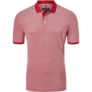 MARVELIS - Poloshirt - Rood Melange - Pique Kwaliteit - Korte Mouwen