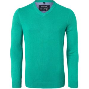 MARVELIS heren trui katoen, V-hals, groen