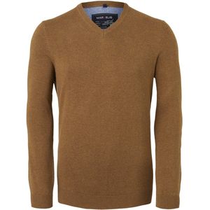 Marvelis Casual Trui V-hals caramel, Effen