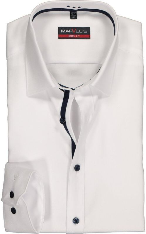 Marvelis Overhemd wit, Effen
