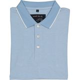 MARVELIS modern fit poloshirt - lichtblauw melange