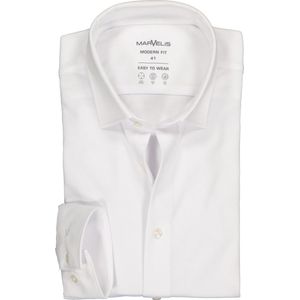 MARVELIS jersey modern fit overhemd, wit tricot