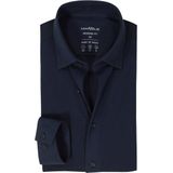 MARVELIS - Jersey Modern Fit - Overhemd - Donkerblauw - Strijkvriendelijk