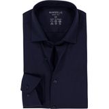 MARVELIS - Body Fit - Overhemd - Donkerblauw - Strijkvriendelijk