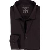 MARVELIS - Body Fit Overhemd - Zwart - Strijkvriendelijk