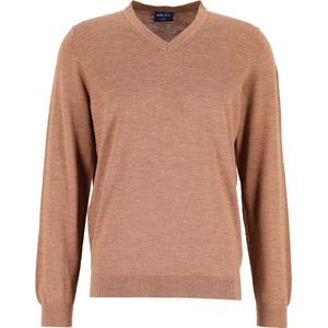 MARVELIS - Noga Bruin - Modern Fit Trui - Wol - V-hals