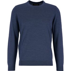 MARVELIS - Modern Fit - Gebreide Trui - Rookblauw - 100% Wol