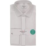 MARVELIS - Overhemd - Wit - 100% Katoen - Kent Kraag - Lange Mouwen