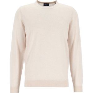 MARVELIS - Modern Fit - Gebreide Trui - Offwhite - 100% Wol