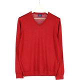 MARVELIS - Modern Fit - Trui - Donkerrood - 100% Wol