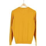 MARVELIS - Gebreide Trui - Okergeel - Modern Fit - V-hals