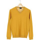 MARVELIS - Gebreide Trui - Okergeel - Modern Fit - V-hals