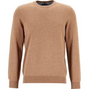 MARVELIS modern fit trui katoen - O-hals - noga bruin