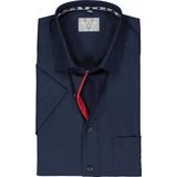 MARVELIS - Donkerblauw - Comfort Fit Overhemd - Korte Mouw - Popeline