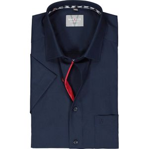 MARVELIS - Donkerblauw - Comfort Fit Overhemd - Korte Mouw - Popeline