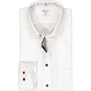MARVELIS - Modern Fit - Overhemd - Wit - Popeline