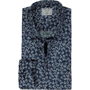 MARVELIS comfort fit overhemd, popeline, donkerblauw dessin