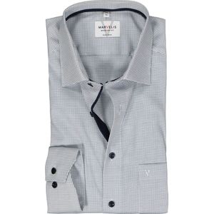 MARVELIS - Modern Fit - Overhemd - Donkerblauw - Structuur