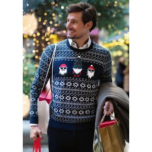 MARVELIS - Gebreide Trui - Multicolor - 100% Katoen - Licht Getailleerd