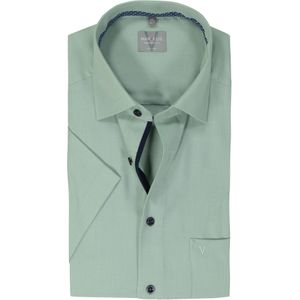 MARVELIS comfort fit overhemd, korte mouw, structuur, groen
