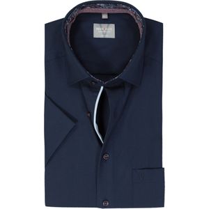 MARVELIS comfort fit overhemd, korte mouw, popeline, donkerblauw