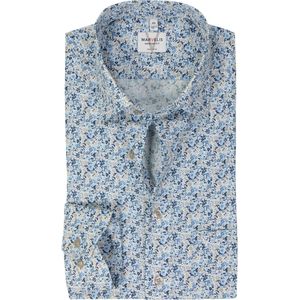 MARVELIS modern fit overhemd, mouwlengte 7, popeline, lichtblauw dessin