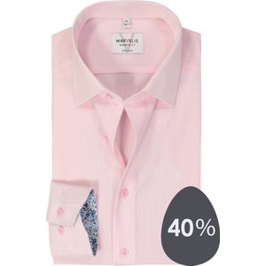 MARVELIS modern fit overhemd, popeline, lichtroze