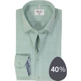 MARVELIS - Modern Fit Overhemd - Popeline - Lichtgroen - Strijkvrij