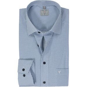 MARVELIS comfort fit overhemd, popeline, lichtblauw dessin