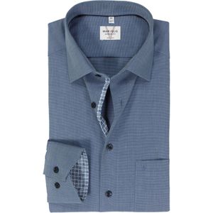 MARVELIS - Modern Fit - Overhemd - Nachtblauw - Fil a Fil Weving
