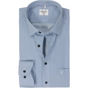 MARVELIS modern fit overhemd, popeline, lichtblauw dessin