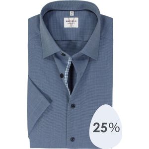 MARVELIS modern fit overhemd, korte mouw, popeline, nachtblauw